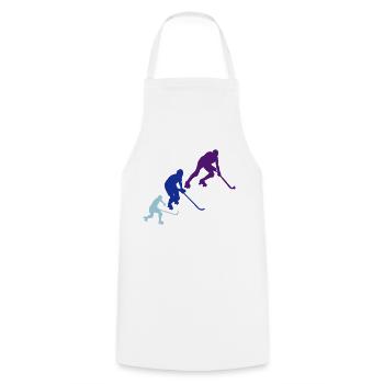 rink hockey silhouette animation - Tablier de cuisine - blanc - Devant - AI Model Male 185 dark (185cm)