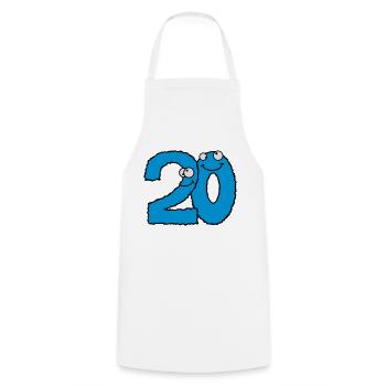 Drôle 20 vingt monstres comiques - Tablier de cuisine - blanc - Devant - AI Model Male 185 dark (185cm)