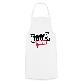 100 % de puissance Stempel - Tablier de cuisine - blanc - Devant - AI Model Male 185 dark (185cm)