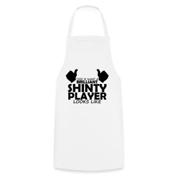 brilliant shinty player - Cooking Apron - white - Front - AI Model Male 185 dark (185cm)