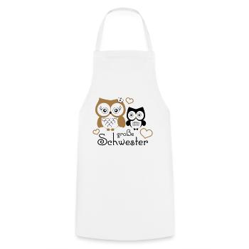 große Schwester - Tablier de cuisine - blanc - Devant - AI Model Male 185 dark (185cm)