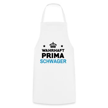 Sister in law Brother in law Schwager Schwägerin - Cooking Apron - white - Front - AI Model Male 185 dark (185cm)