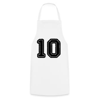 10 - Kochschürze - Weiß - Vorne - AI Model Male 185 dark (185cm)