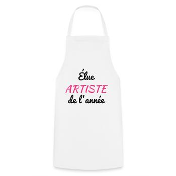 artiste / art / danse / musique - Tablier de cuisine - blanc - Devant - AI Model Male 185 dark (185cm)