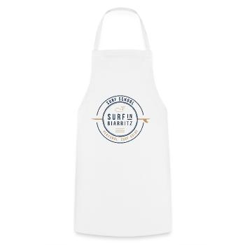 Logo für Surfen - Kochschürze - Weiß - Vorne - AI Model Male 185 dark (185cm)