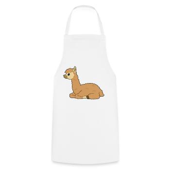 Alpaca - Cooking Apron - white - Front - AI Model Male 185 dark (185cm)