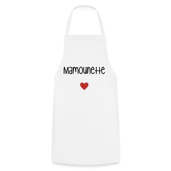 Mamounette idée cadeau - Tablier de cuisine - blanc - Devant - AI Model Male 185 dark (185cm)