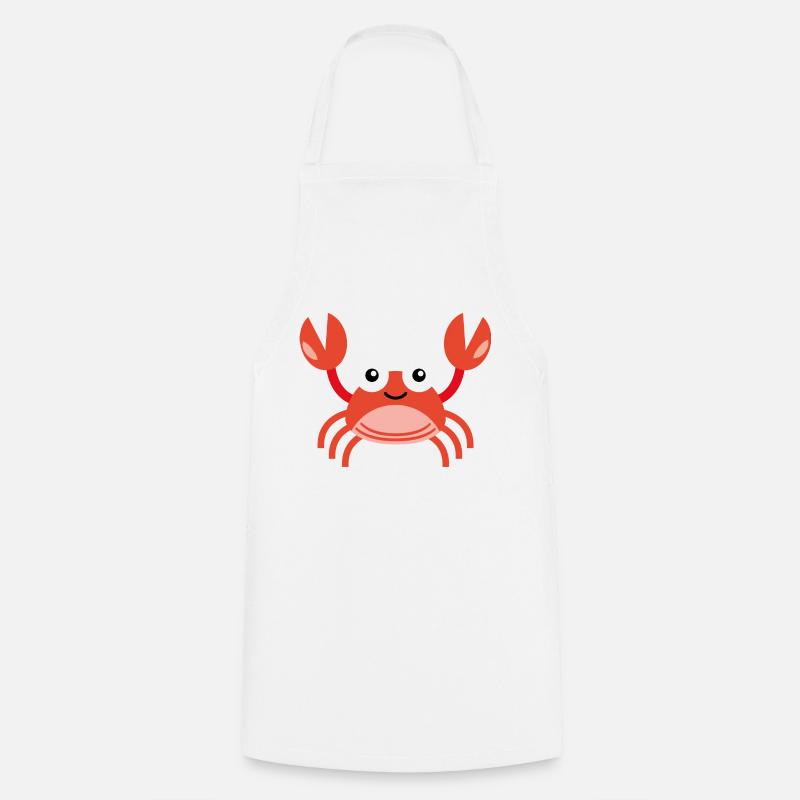 Krabbe Crab Vektor Vector - Kochschürze - Weiß