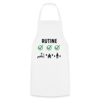 Gym Deadlifts Workout love - ma déroute de fitness de passe-temps - Tablier de cuisine - blanc - Devant - AI Model Male 185 dark (185cm)