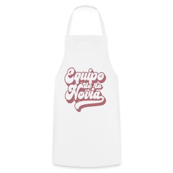 Equipo dela Novia Team Bride Wedding Bridesmaid - Cooking Apron - white - Front - AI Model Male 185 dark (185cm)