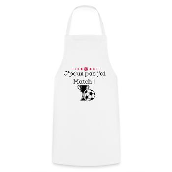 MATCH DE FOOT - Tablier de cuisine - blanc - Devant - AI Model Male 185 dark (185cm)