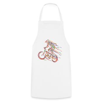 BMX Colorful Paint Graphic Biker Freestyle Racing - Tablier de cuisine - blanc - Devant - AI Model Male 185 dark (185cm)