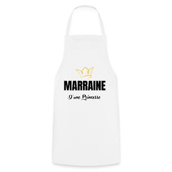 marraine d'une princesse - Tablier de cuisine - blanc - Devant - AI Model Male 185 dark (185cm)
