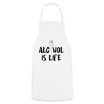 Bière Vin Whisky Schnaps Alcool - Tablier de cuisine - blanc - Devant - AI Model Male 185 dark (185cm)
