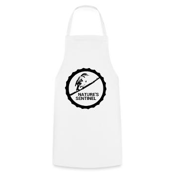 Guardians of nature #Rotkehlchen - Cooking Apron - white - Front - AI Model Male 185 dark (185cm)