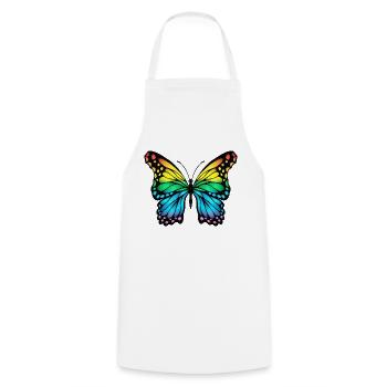 Butterfly - Cooking Apron - white - Front - AI Model Male 185 dark (185cm)