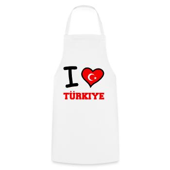 i love türkiye - Kochschürze - Weiß - Vorne - AI Model Male 185 dark (185cm)