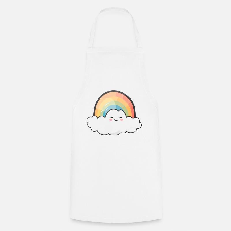 Cloud 'n' Rainbow - Tablier de cuisine - blanc