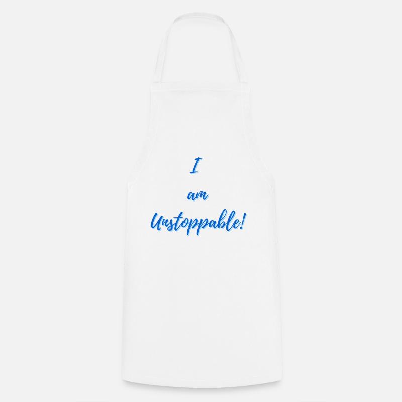 I am Unstoppable - Cooking Apron - white