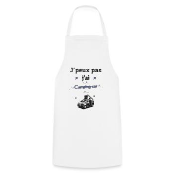 J'peux pas j'ai Camping-car - Tablier de cuisine - blanc - Devant - AI Model Male 185 dark (185cm)