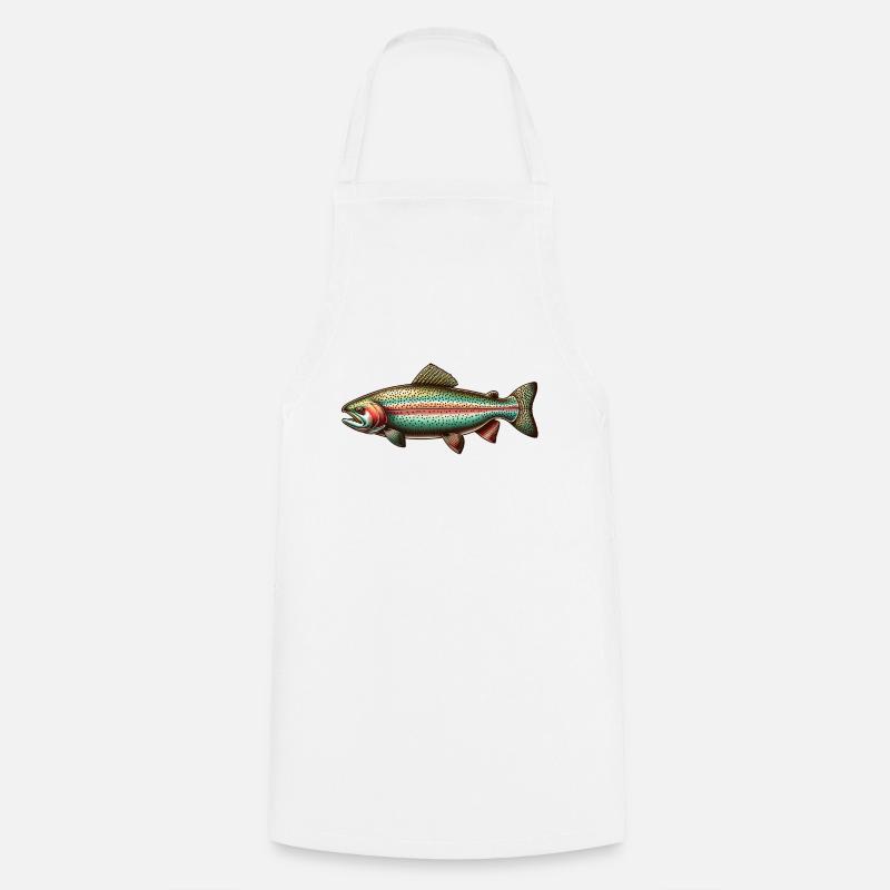 Rainbow trout - Cooking Apron - white