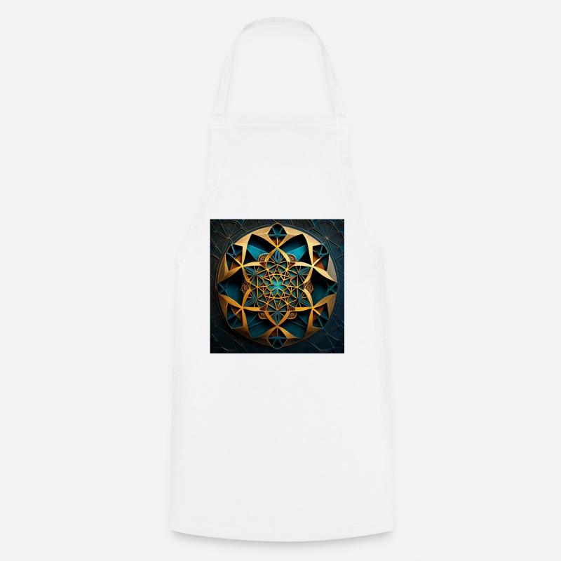 Sacred Geometry - Cooking Apron - white