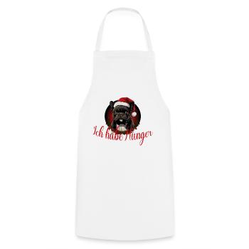 French Bulldog Christmas Always Hungry - Cooking Apron - white - Front - AI Model Male 185 dark (185cm)