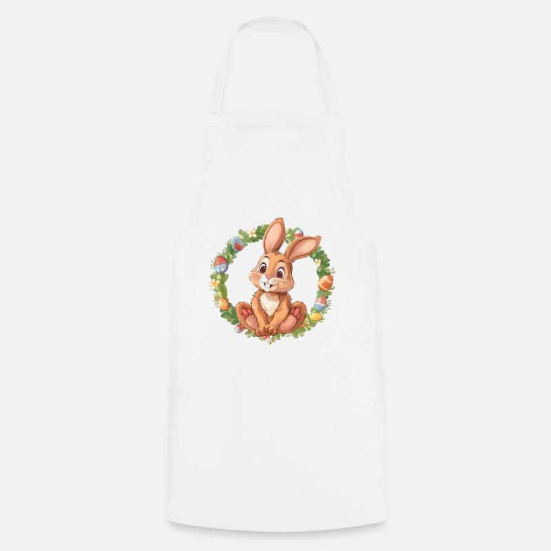 Illustration de Joyeuses Pâques - Tablier de cuisine - blanc