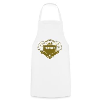BESTSER TRAINER - Cooking Apron - white - Front - AI Model Male 185 dark (185cm)