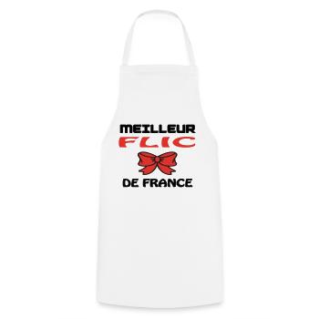 MEILLEUR FLIC DE FRANCE - Tablier de cuisine - blanc - Devant - AI Model Male 185 dark (185cm)