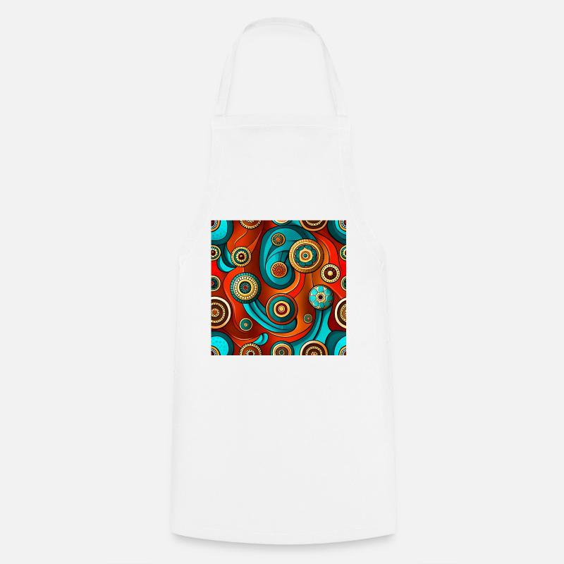 Modèle sans couture Ajrakh moderne - Tablier de cuisine - blanc