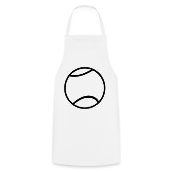 Tennisball - Kochschürze - Weiß - Vorne - AI Model Male 185 dark (185cm)