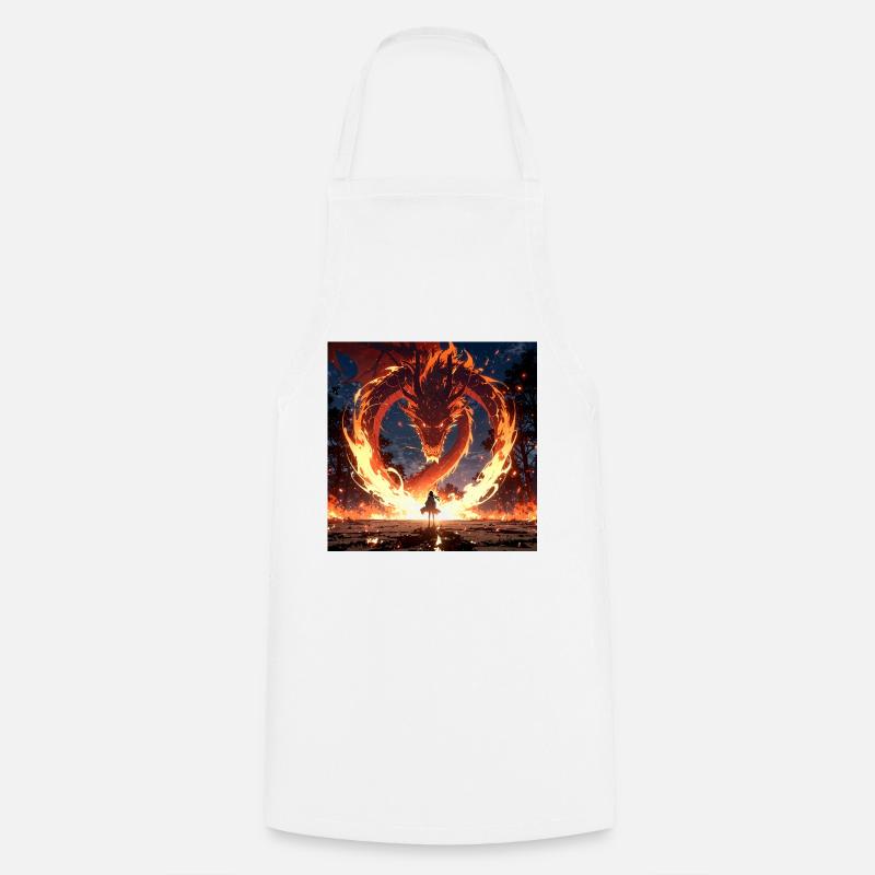 A dragon - Cooking Apron - white