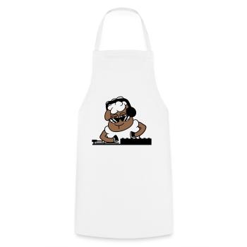 Cool DJ Sheep Sheep Mixer Musique de fête - Tablier de cuisine - blanc - Devant - AI Model Male 185 dark (185cm)