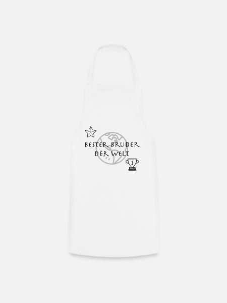 Best Brother In The World Gift Idea - Cooking Apron - white