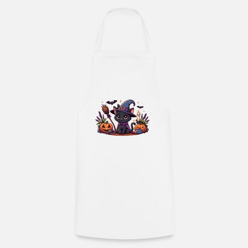 Spooky kitty Halloween 2 - Tablier de cuisine - blanc
