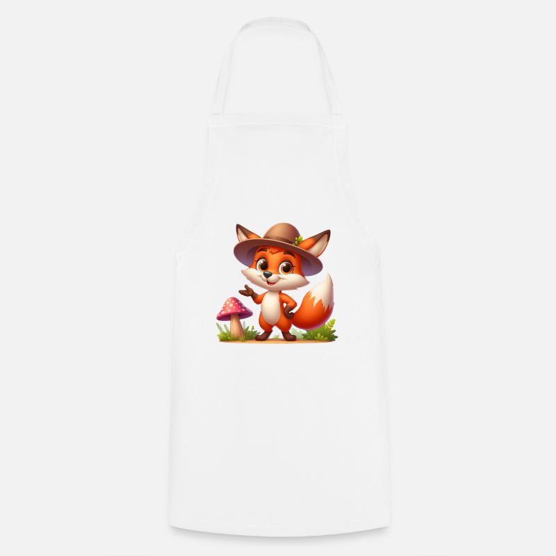 Fox Autumn 9 - Cooking Apron - white