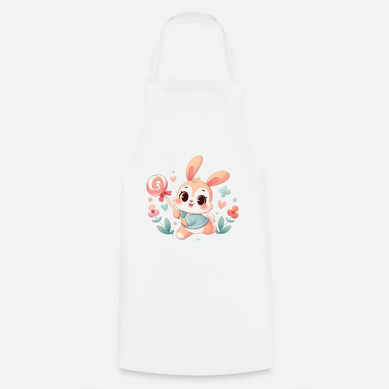 lapin 4 - Tablier de cuisine - blanc