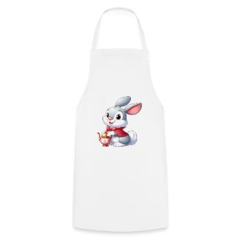 lapin 12 - Tablier de cuisine - blanc - Devant - AI Model Male 185 dark (185cm)