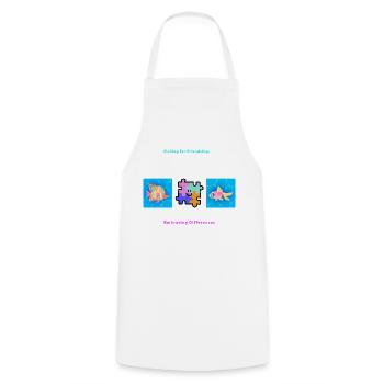 Pêcher l’amitié Accepter les différences - Tablier de cuisine - blanc - Devant - AI Model Male 185 dark (185cm)