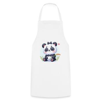 panda 12 - Tablier de cuisine - blanc - Devant - AI Model Male 185 dark (185cm)