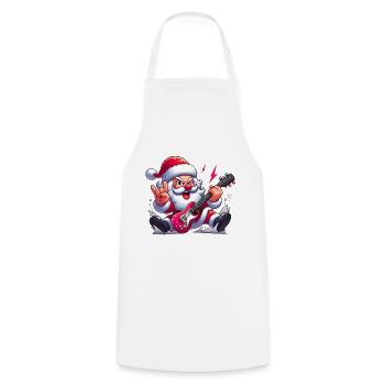 Santa Rock 8 - Kochschürze - Weiß - Vorne - AI Model Male 185 dark (185cm)