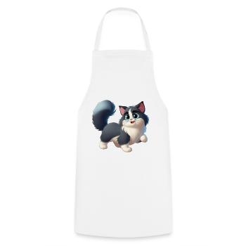 Ragdoll 12 - Kochschürze - Weiß - Vorne - AI Model Male 185 dark (185cm)