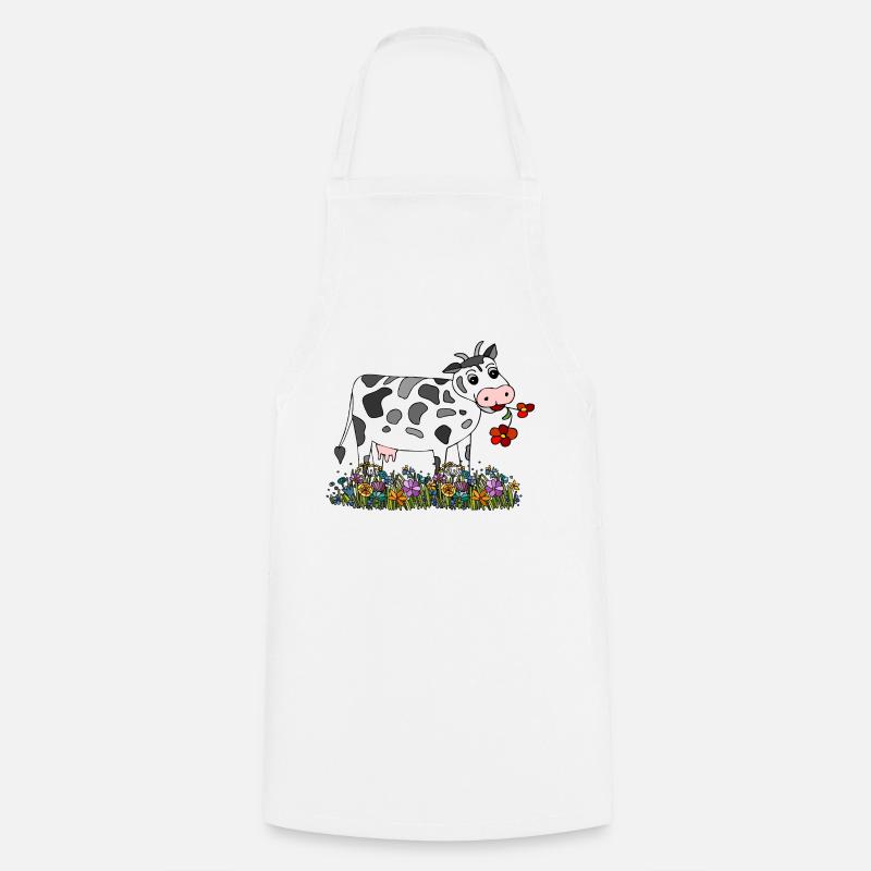 Vache - Tablier de cuisine - blanc