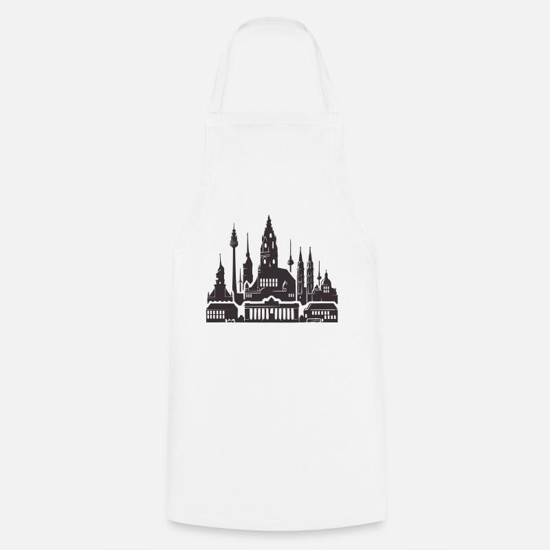 Leipzig Skyline - Kochschürze - Weiß