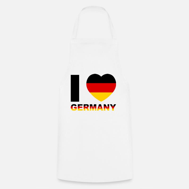 I Love Germany Minimal Design - Cooking Apron - white