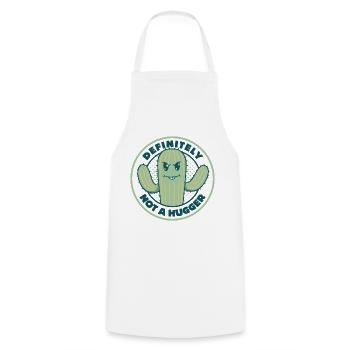 Definitely Not a Hugger - Cooking Apron - white - Front - AI Model Male 185 dark (185cm)