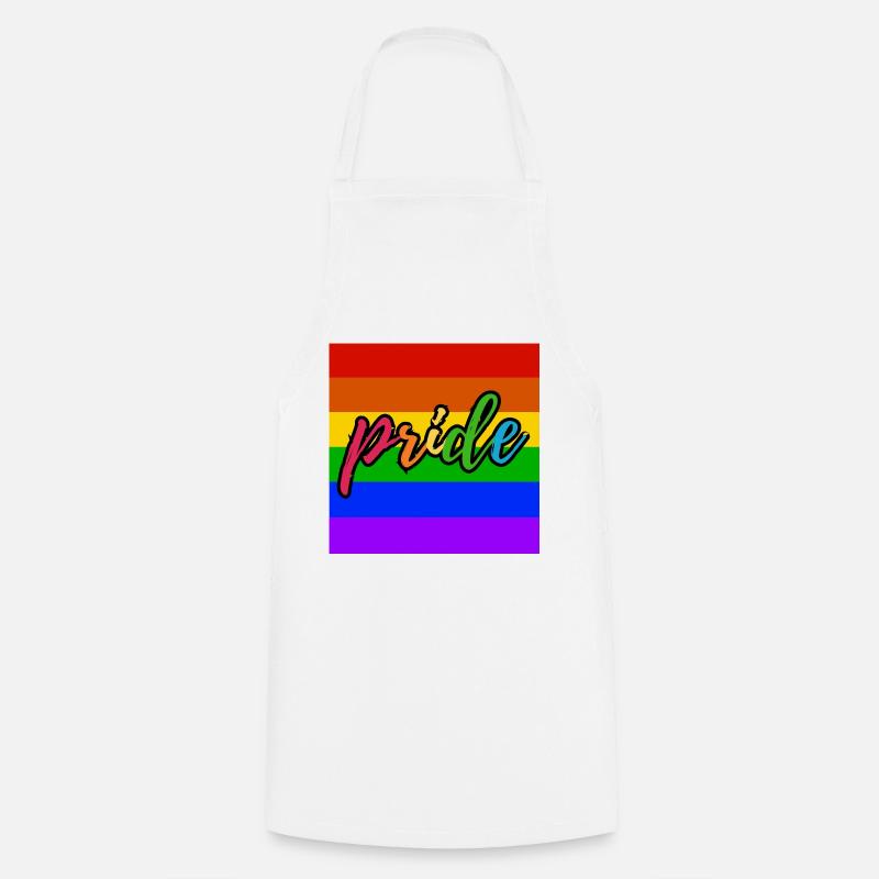 Pride Rainbow Colors CSD - Cooking Apron - white