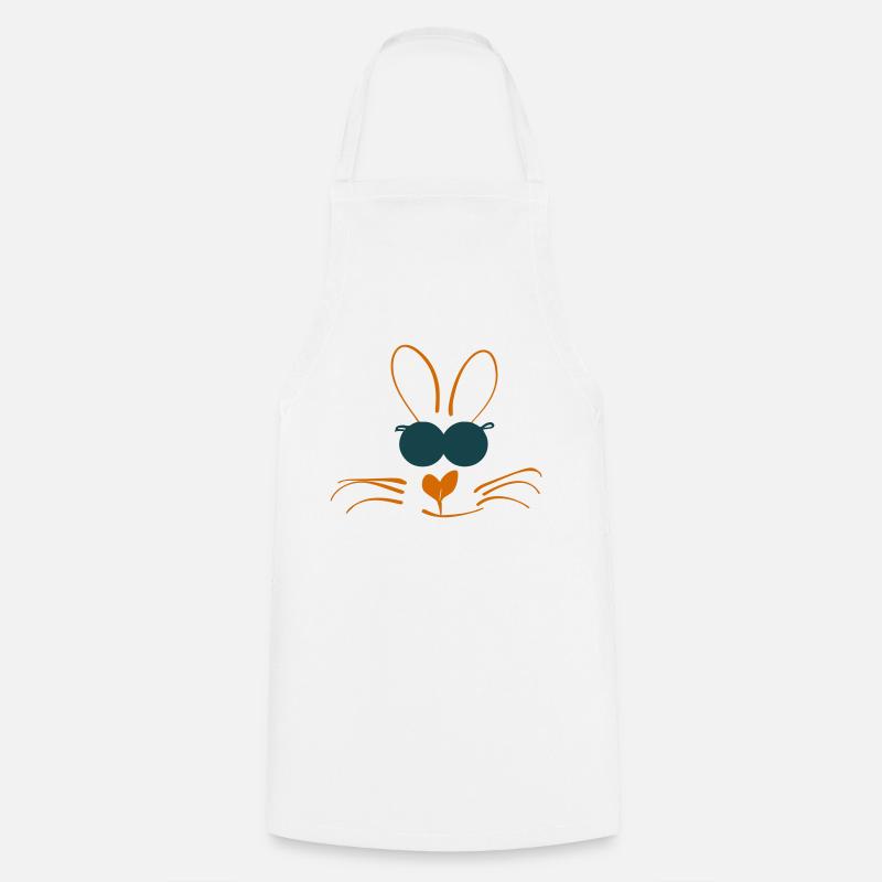 Cool Easter bunny with sunglasses - Cooking Apron - white