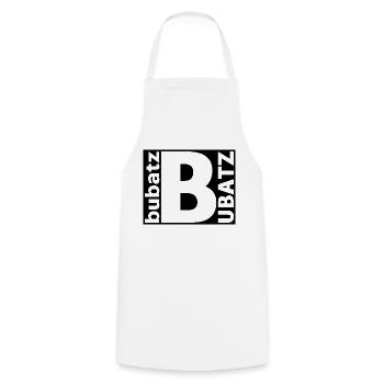 Bubatz logo - Kochschürze - Weiß - Vorne - AI Model Male 185 dark (185cm)